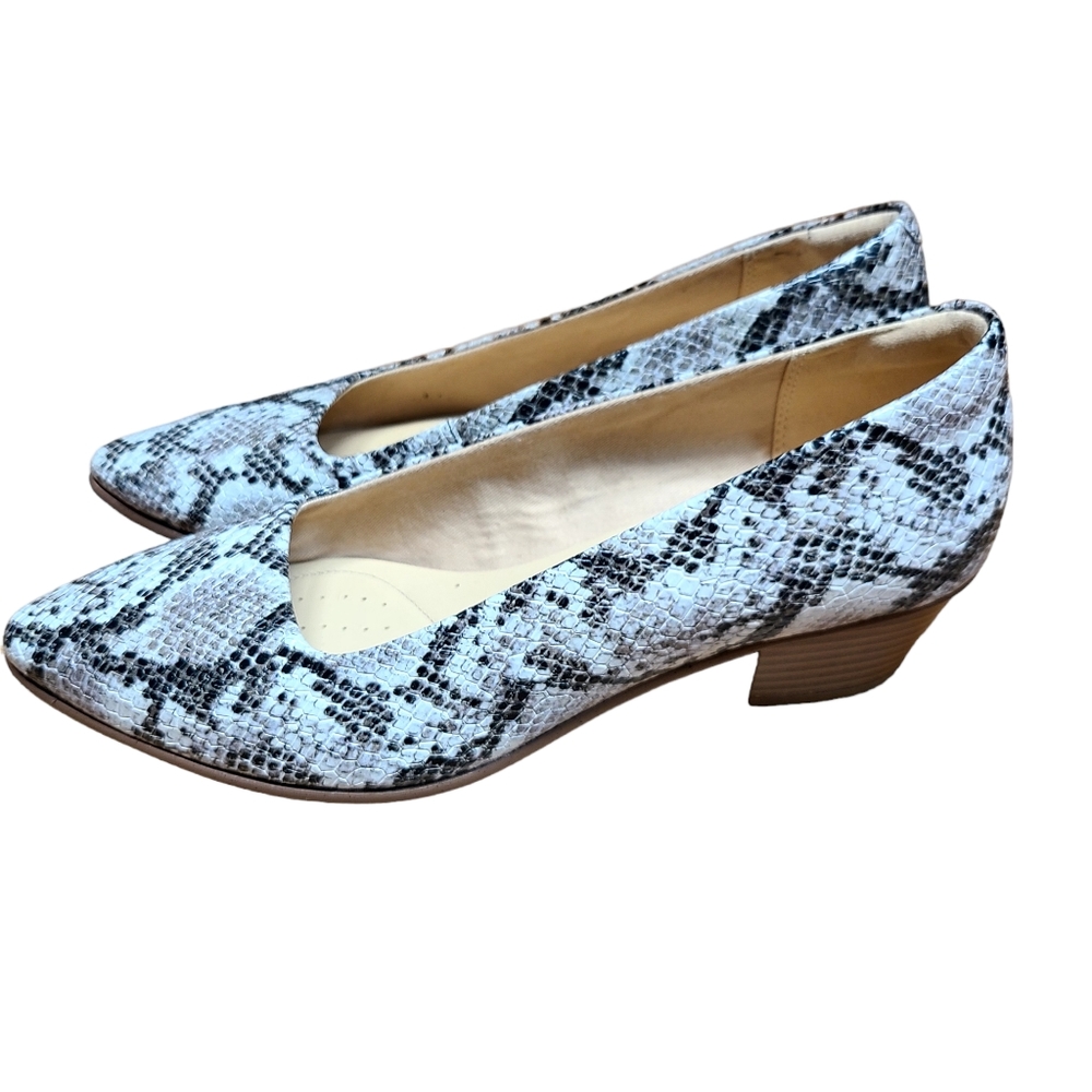 Clarks Snakeskin Patterned Heels